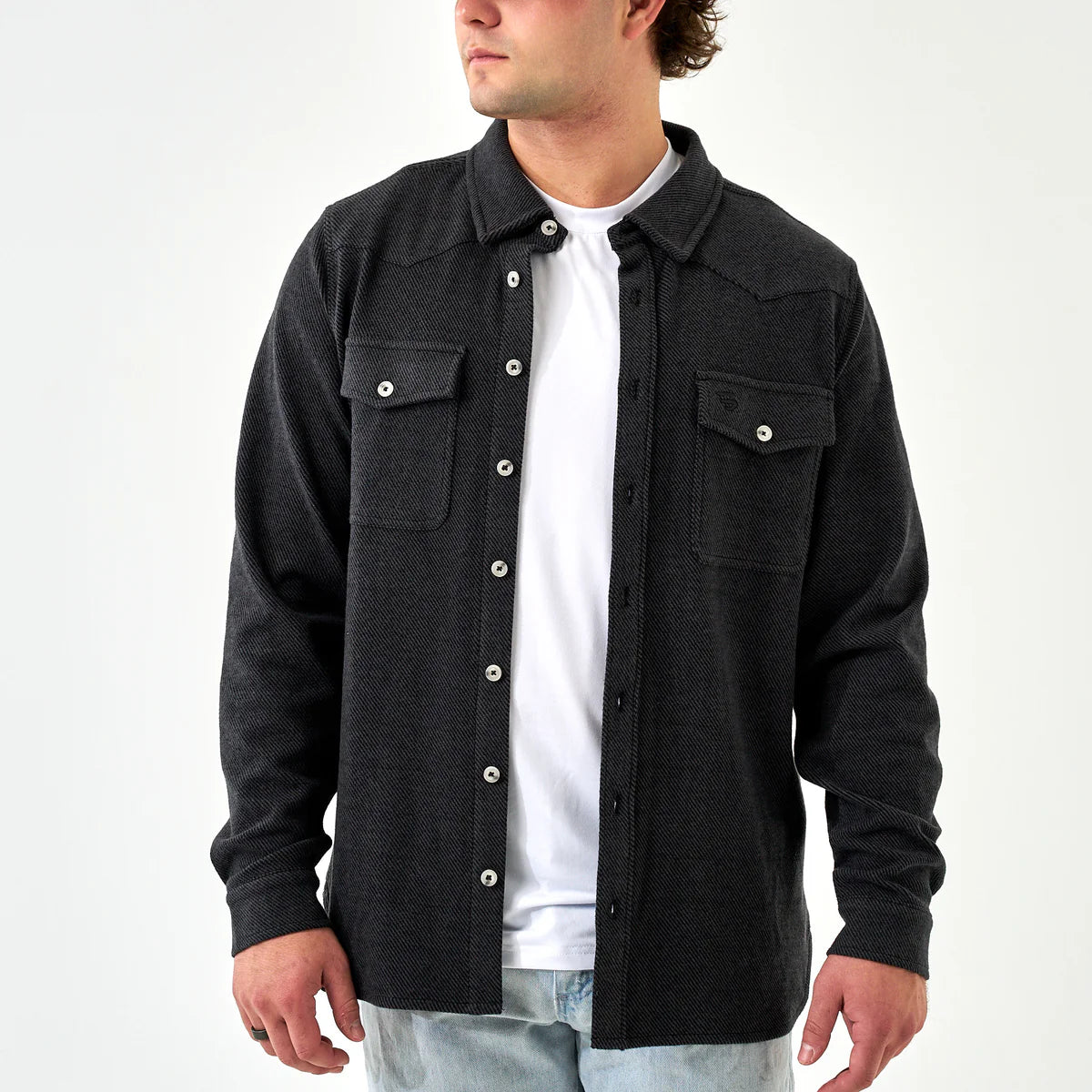 Long Sleeve - Austin Shirt - Heather Black
