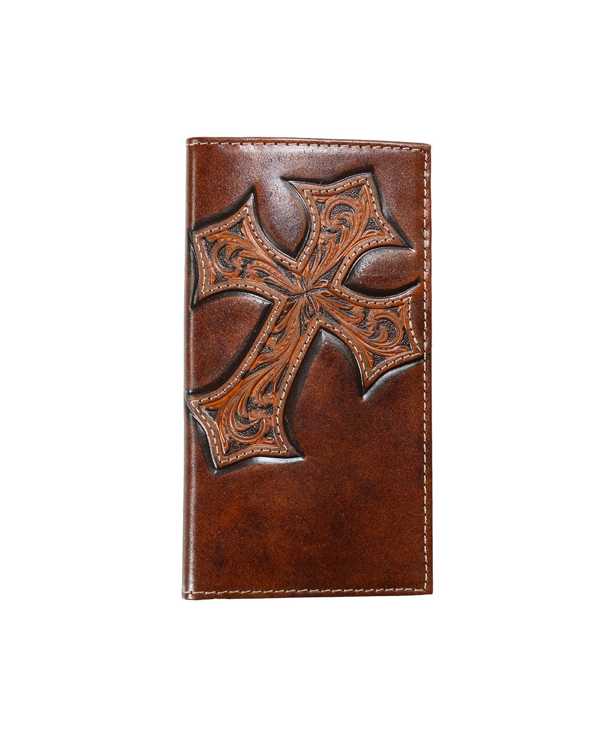 Nocona Men's Tooled Cross Leather Rodeo Wallet