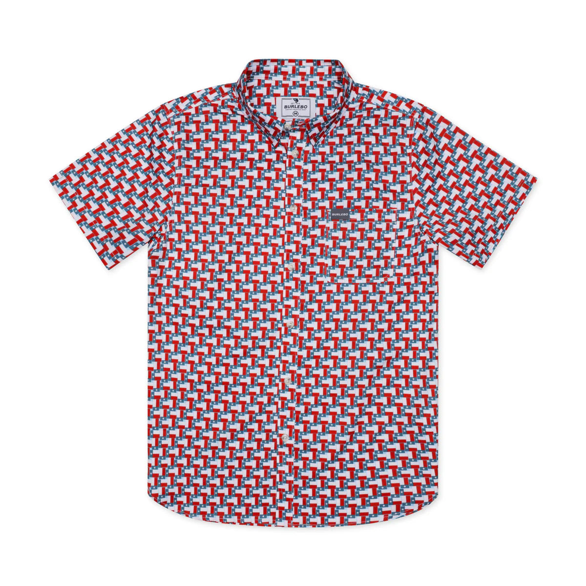 Texas Flags- Performance Button Up by Burlebo
