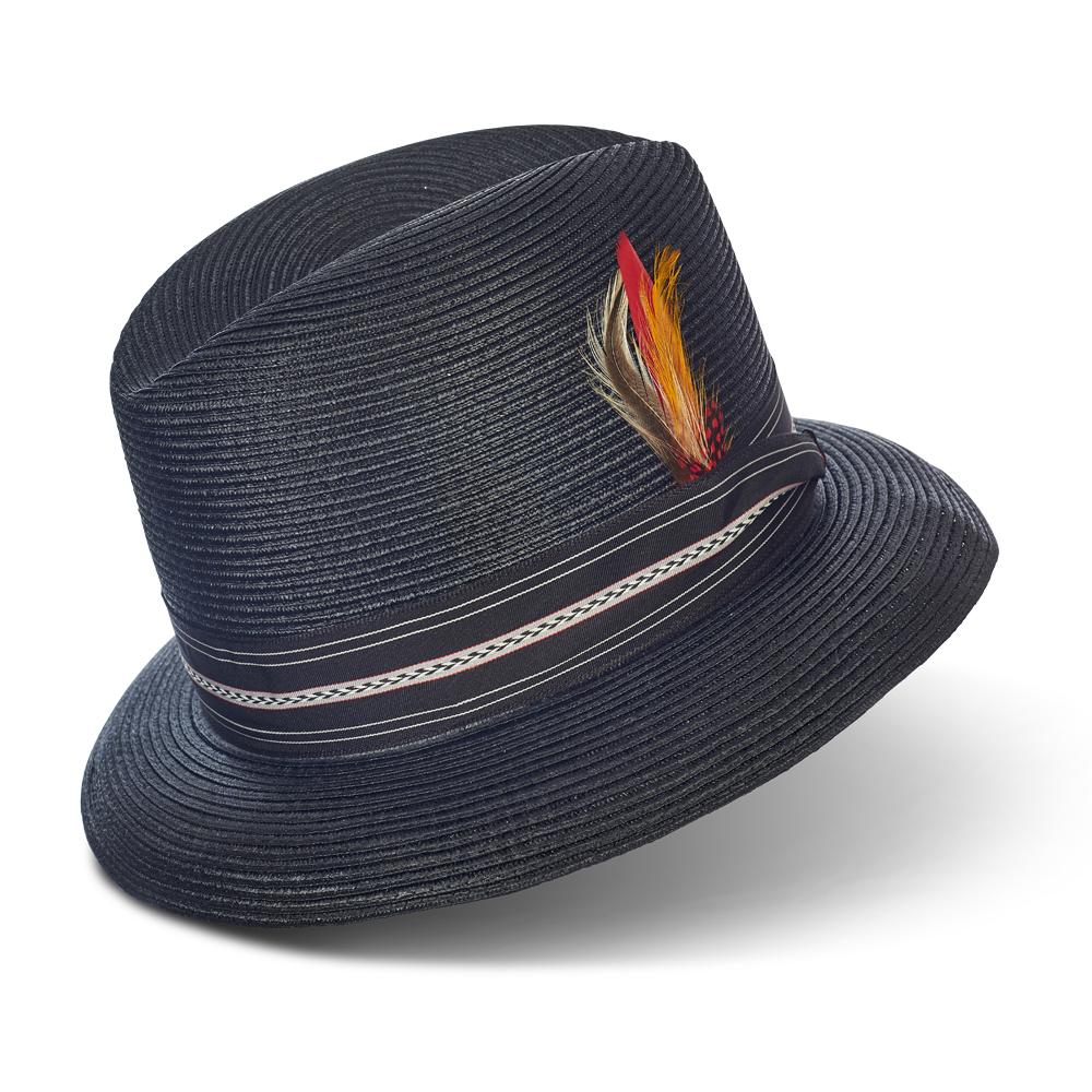 Pinzano Black Milan Straw Hat