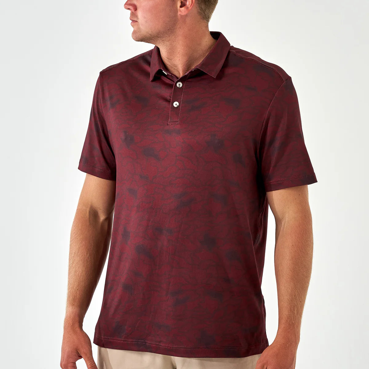 Performance Polo by Burlebo- Maroon Texas