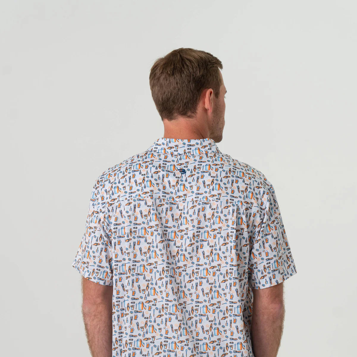 Performance Button Up- Crawfish Boil By Burlebo