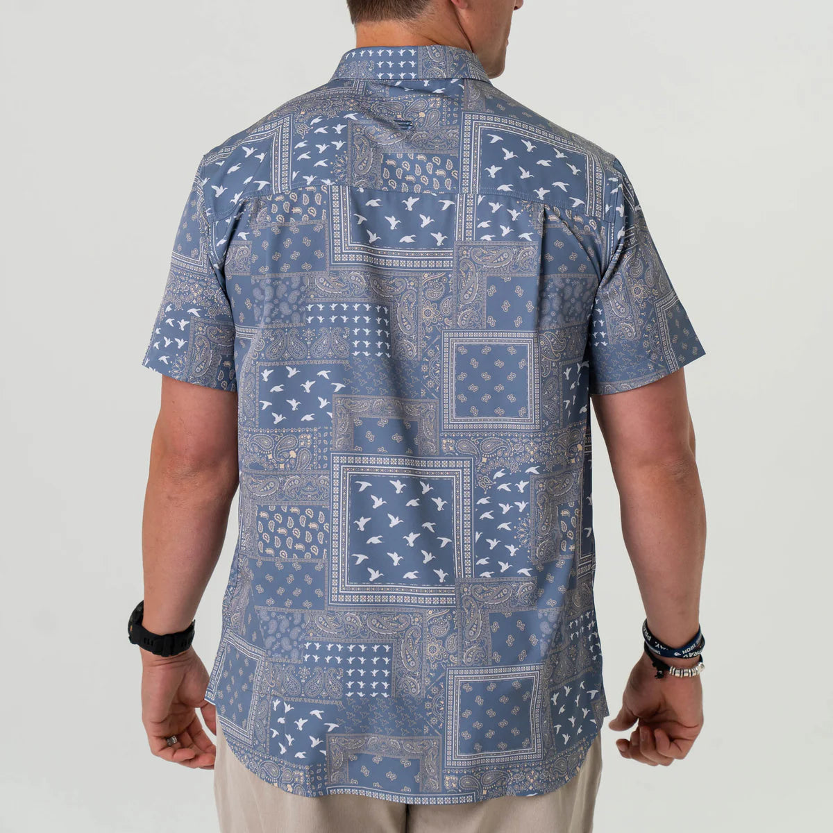 Duck Paisley- Performance Button Up by Burlebo