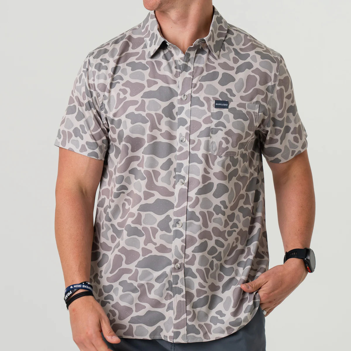 Classic Deer Camo- Performance Button Up by Burlebo