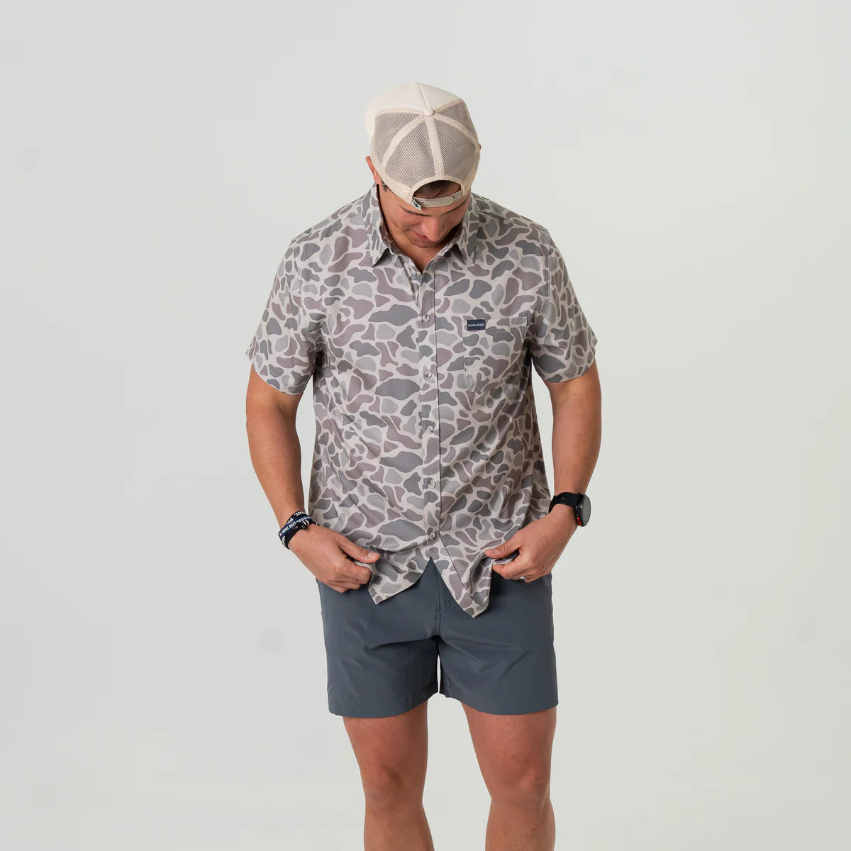 Classic Deer Camo- Performance Button Up by Burlebo