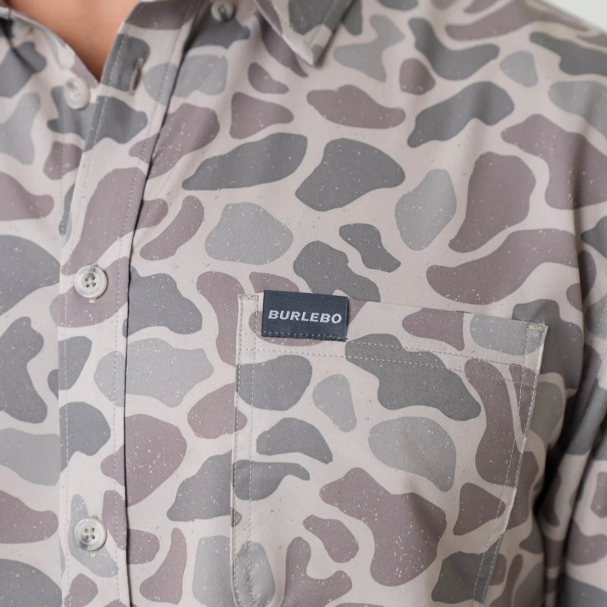 Classic Deer Camo- Performance Button Up by Burlebo