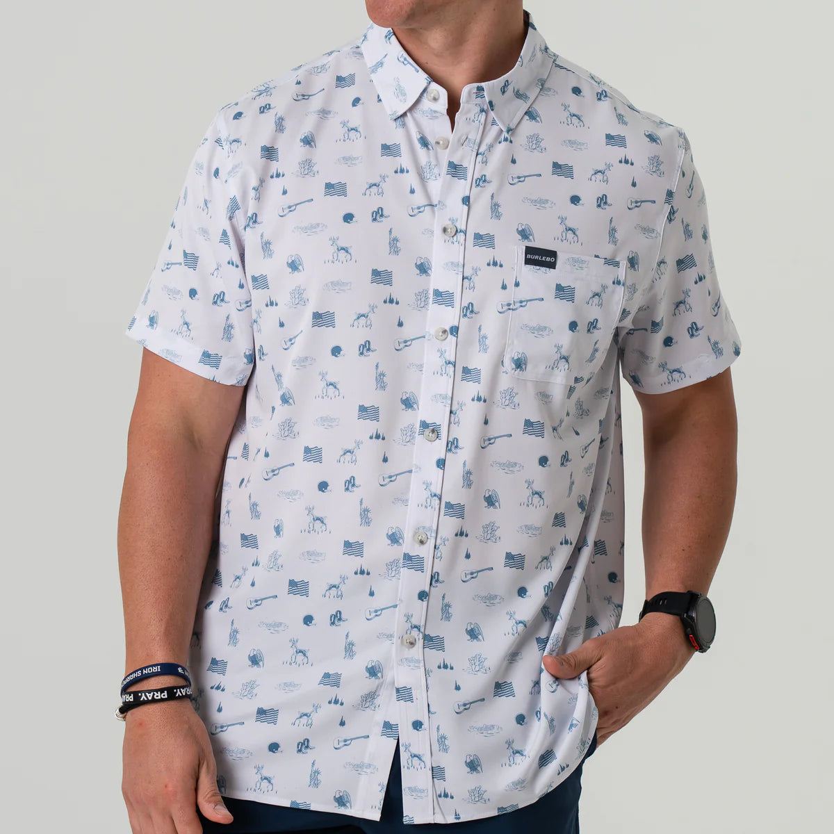 America the Great- Performance Button Up by Burlebo