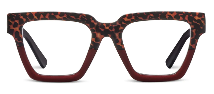 Take A Bow Leopard tortoise/Red - Peepers Reading Glasses
