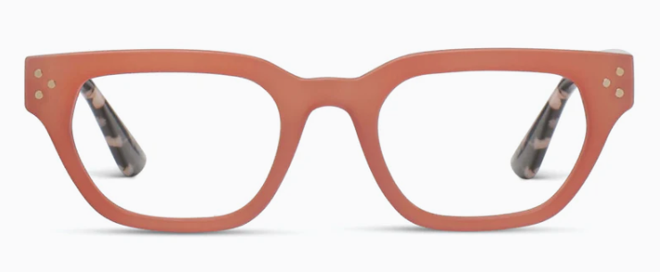 Flora Focus Coral/Black Marble - Peepers Reading Glasses