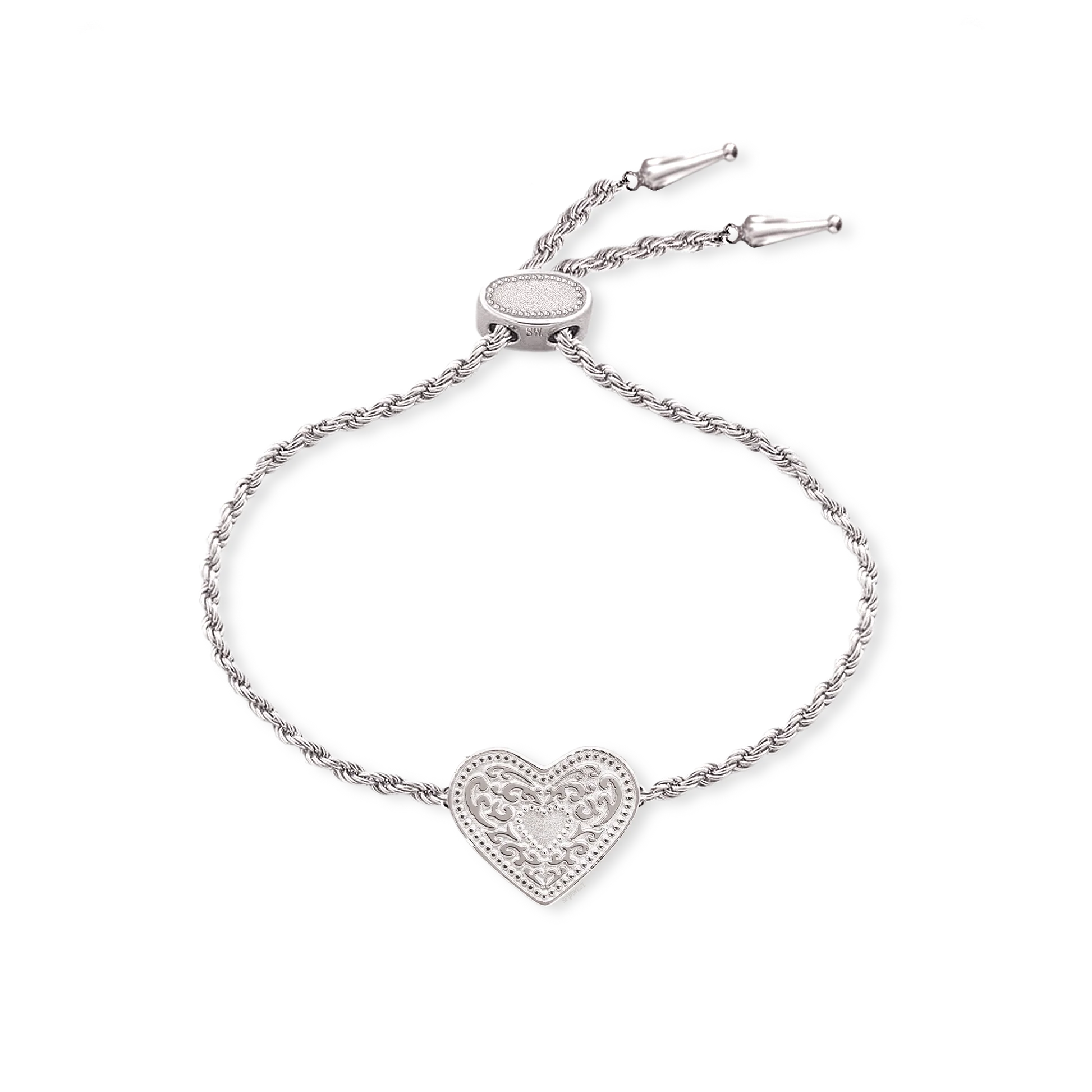 SpurWest Audrey Heart Bracelet - Silver