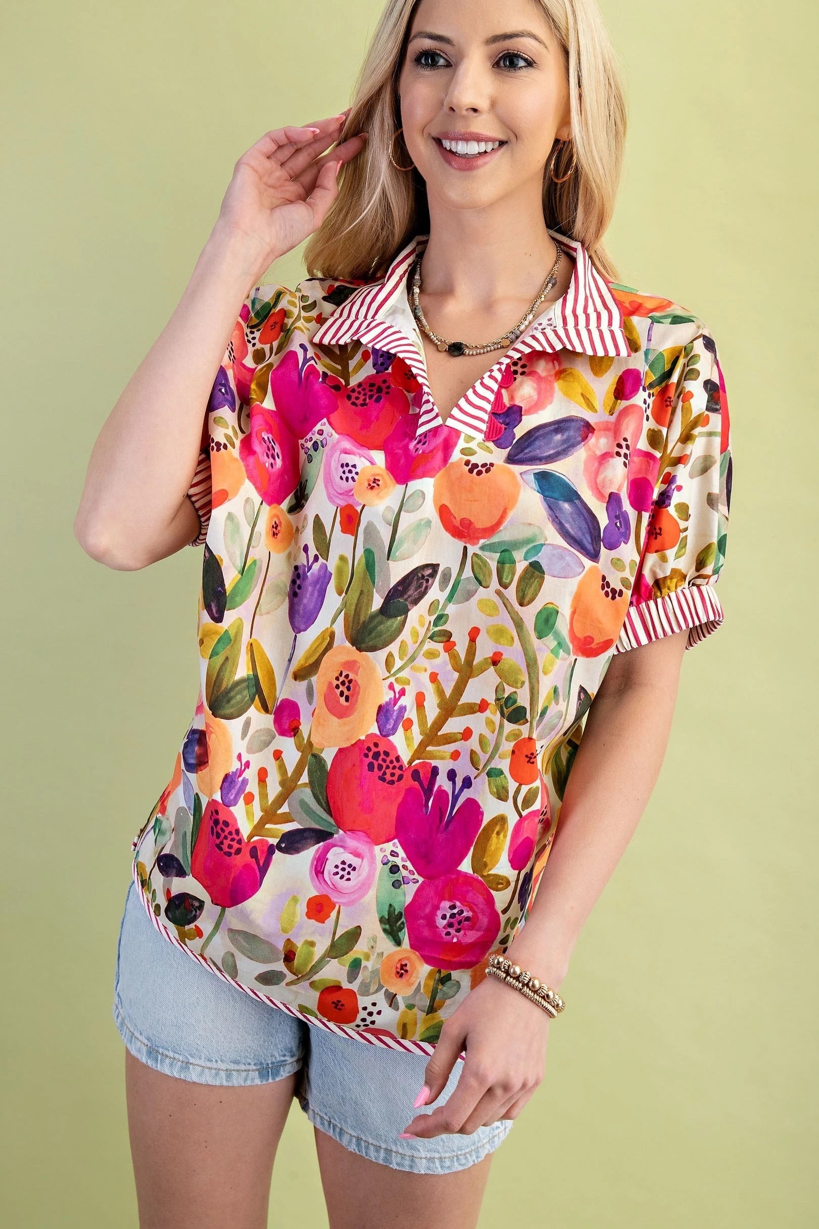Garden Party Pullover Top