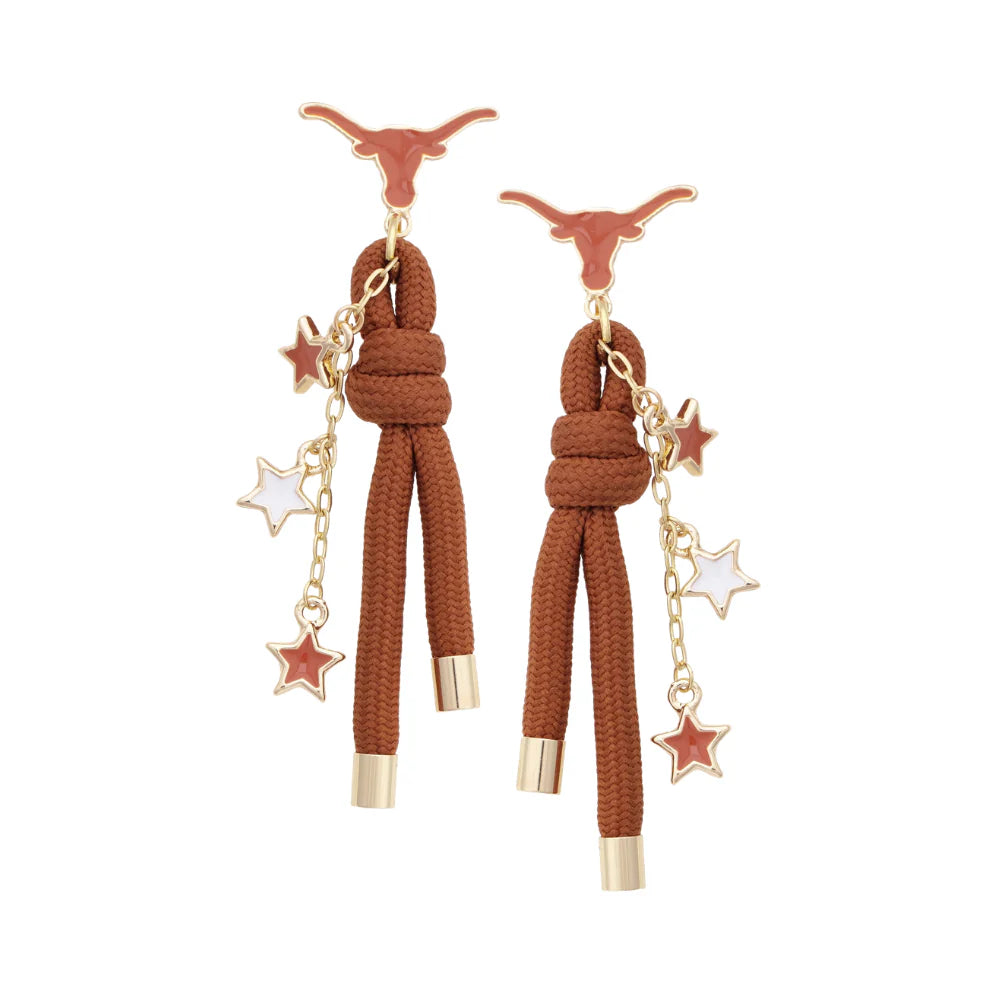 Texas Longhorns Paracord Spirit Earrings