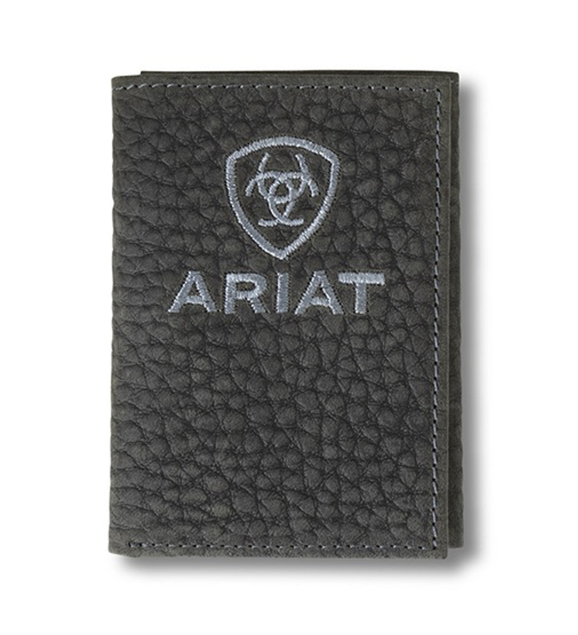 Ariat Trifold Bull Hide Embroidered Wallet