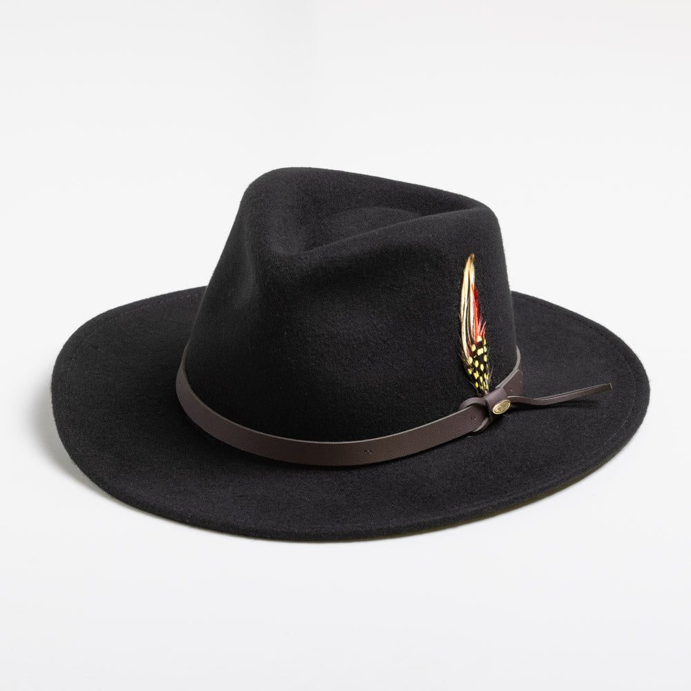 Scala Dakota Black Felt Hat