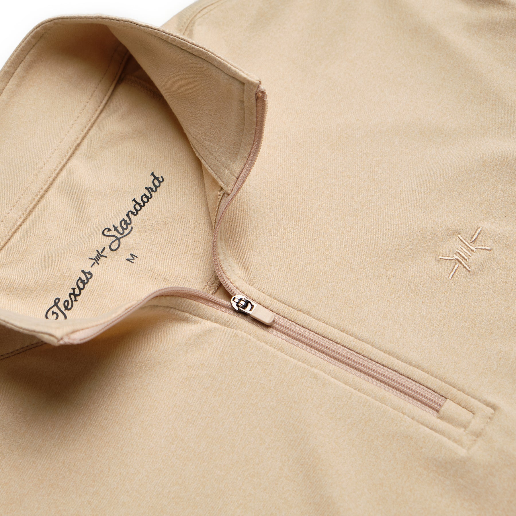 Performance Hybrid Quarter Zip- Sandstone by Texas Standard
