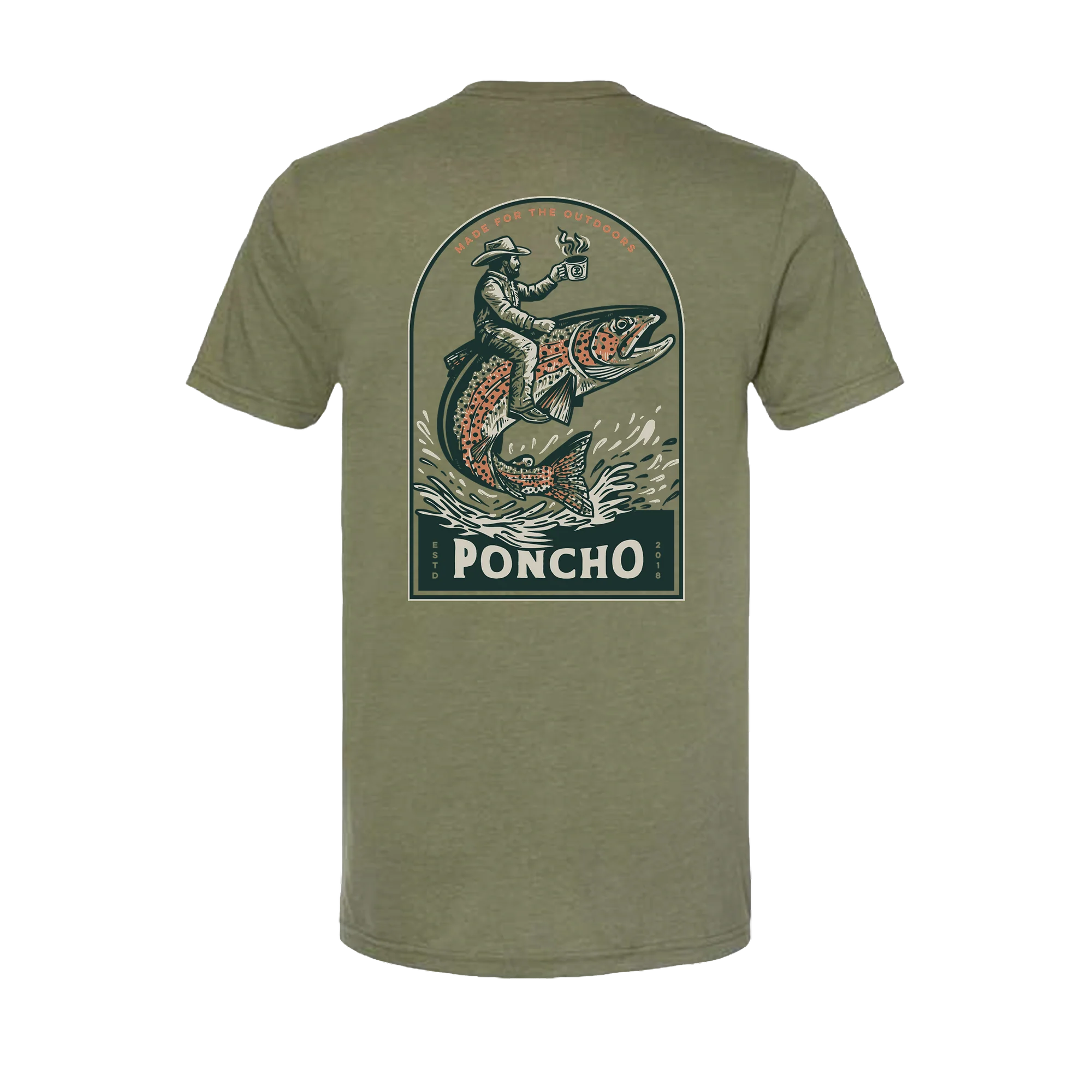 The Trout Rider T-shirt By Poncho