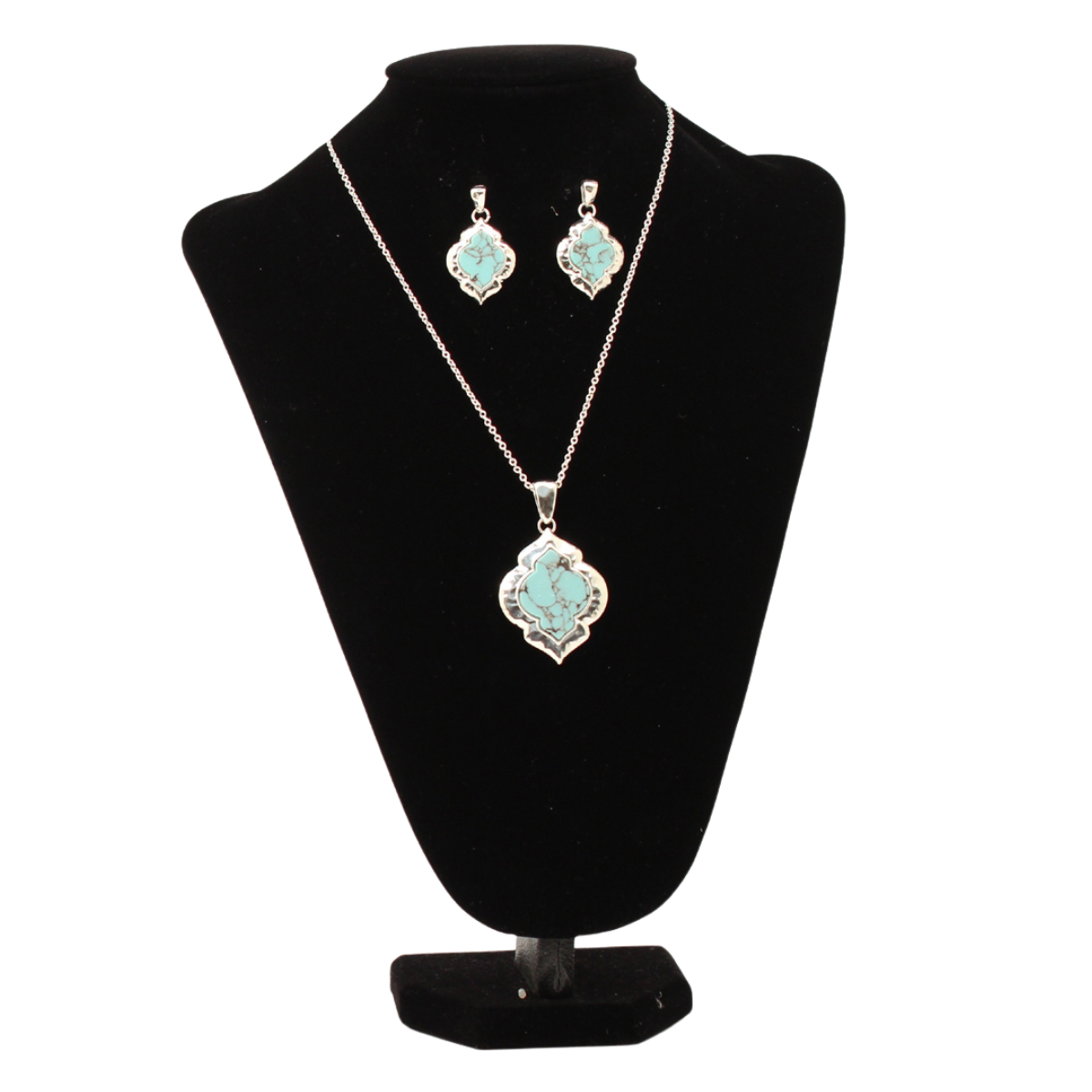 Blazin Roxx® Pendant Silver & Turquoise Jewelry Set