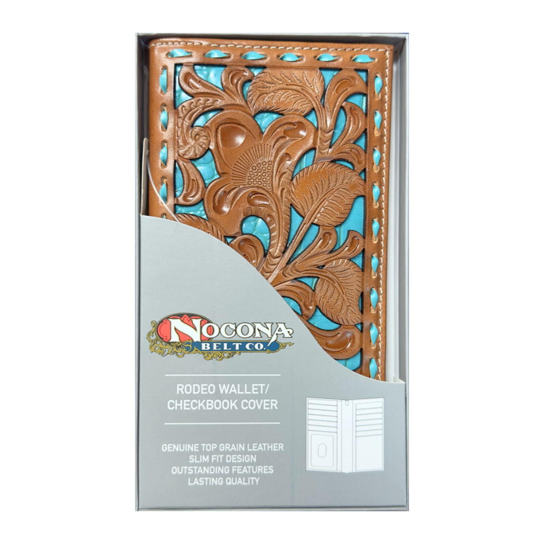 Men's Nocona Turquoise Floral  Rodeo Wallet