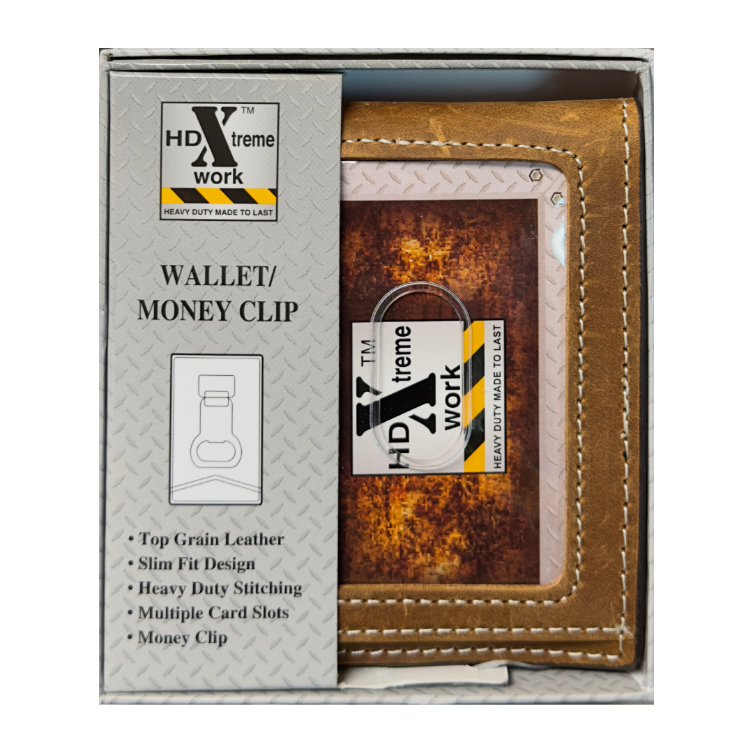 Nocona HDX Men's Bifold Money Clip Brown Leather Wallet