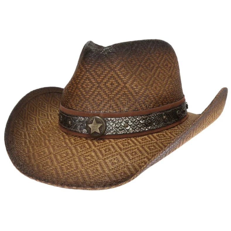 Dark Brown Straw Hat