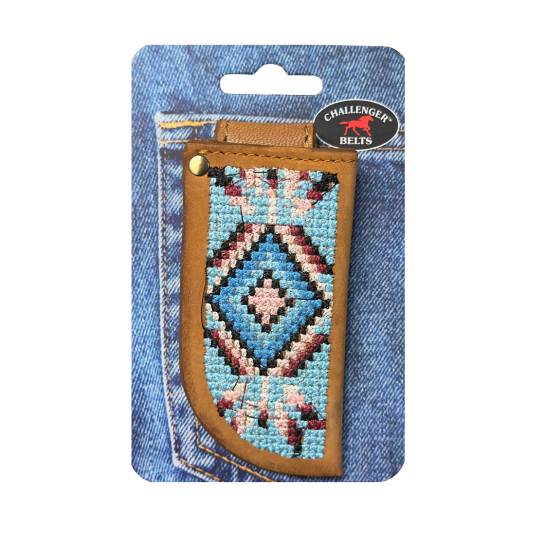 Challenger Belts Turquoise Tribal Knife Sheath