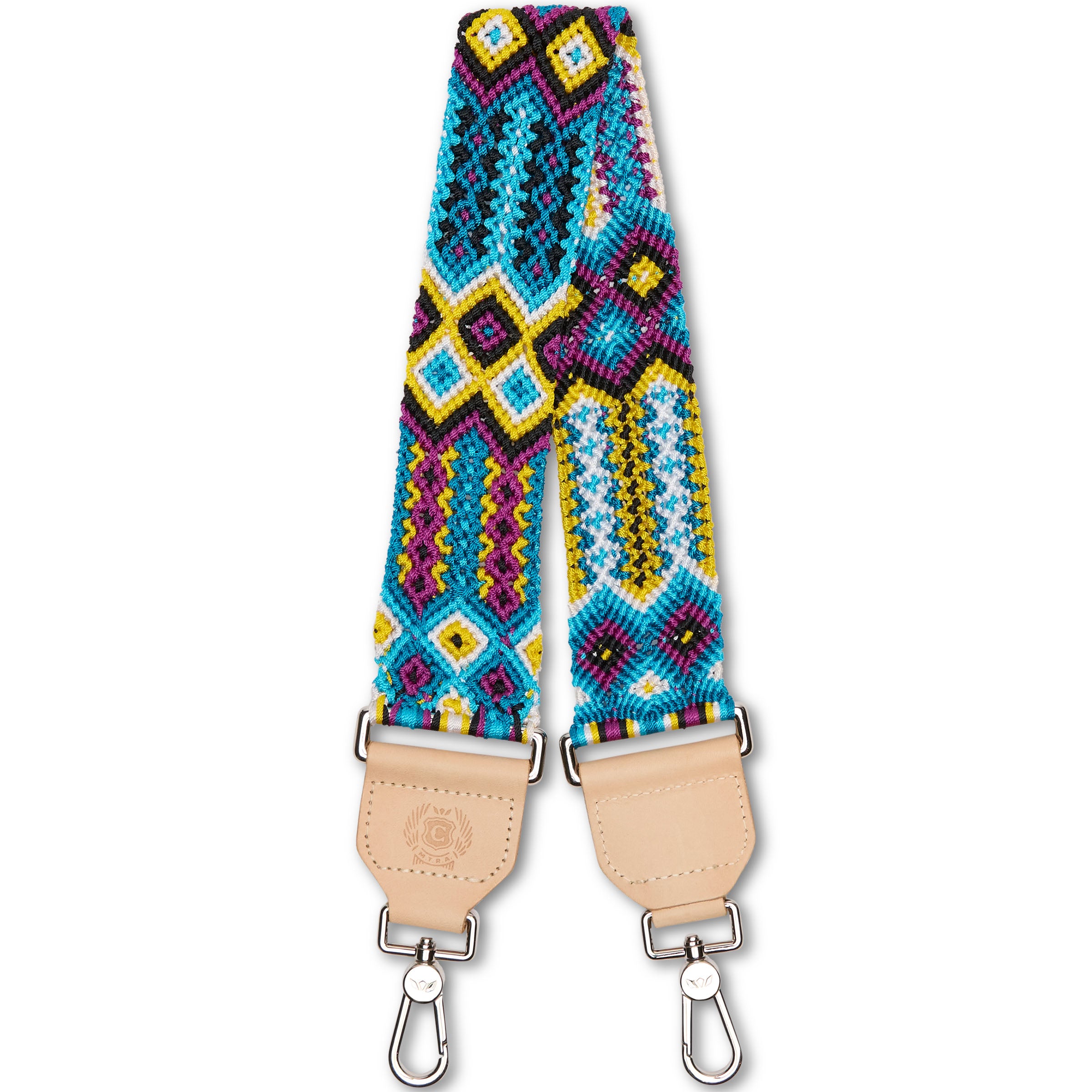 Blueberry Wide Woven Crossbody Strap
