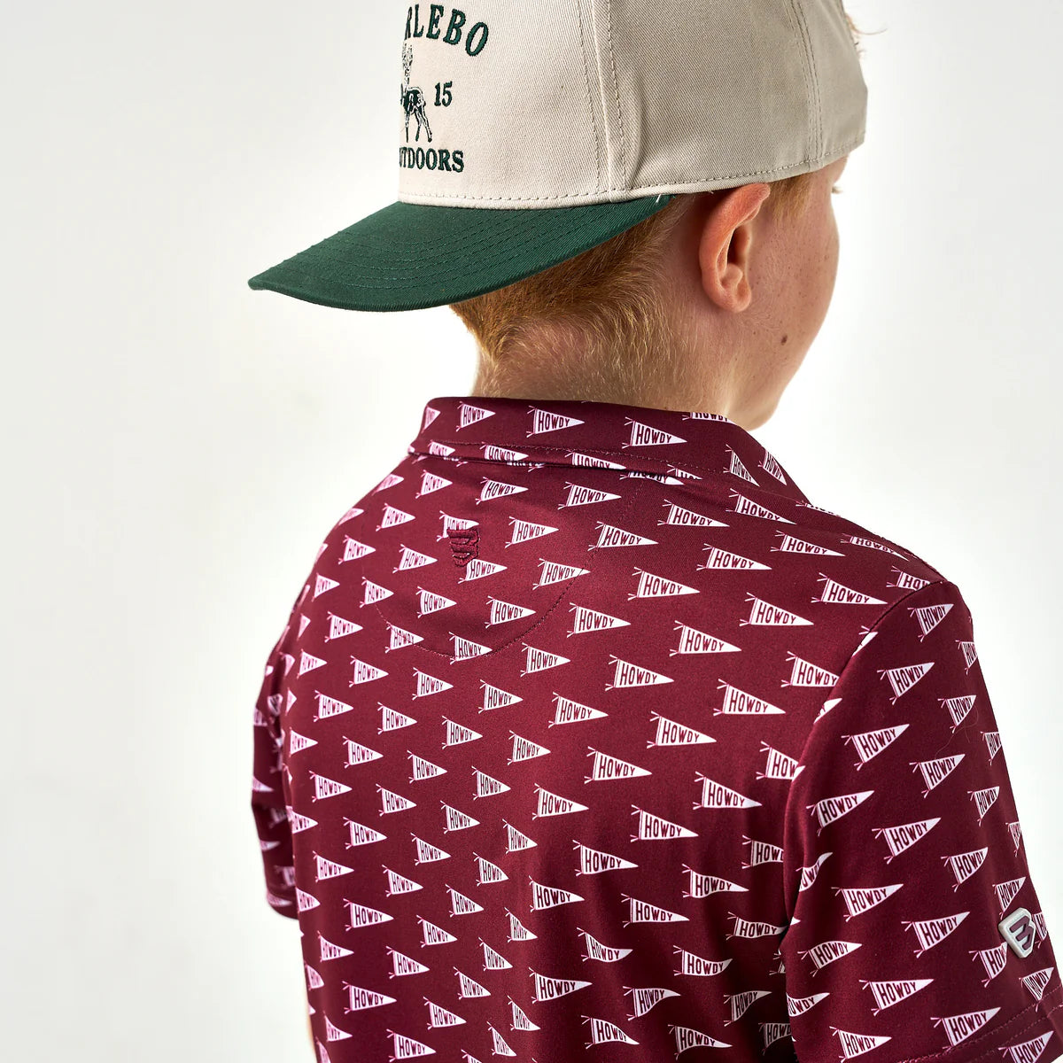 Youth Polo By Burlebo- Howdy Pennants
