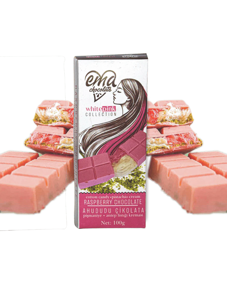Angel Hair Raspberry Chocolate with Pistachio & Cotton Candy - 100gr