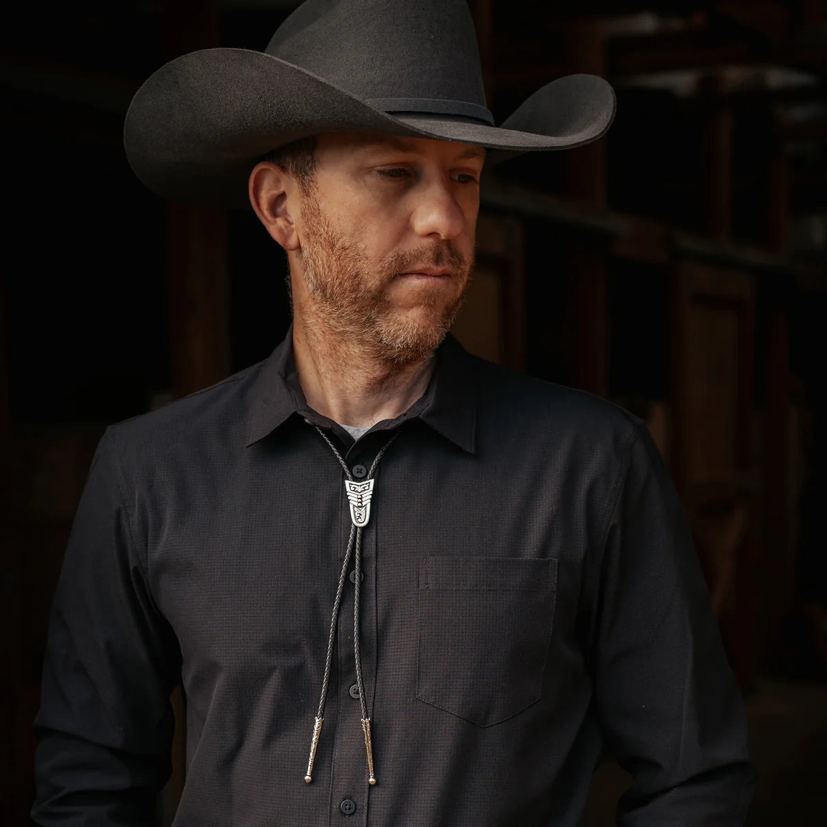 Iconic Scroll with Three Beads Bolo