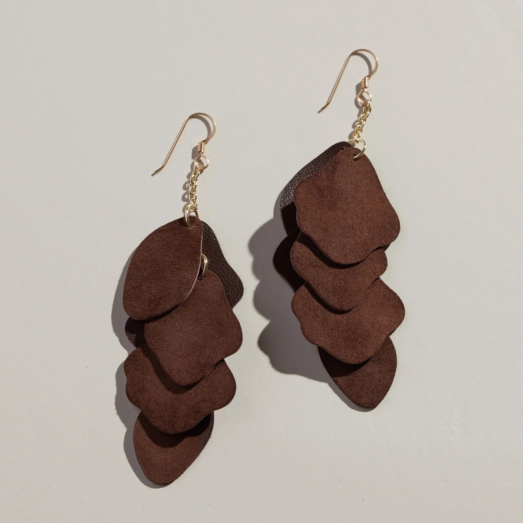 Chocolate Suede Florence Earrings