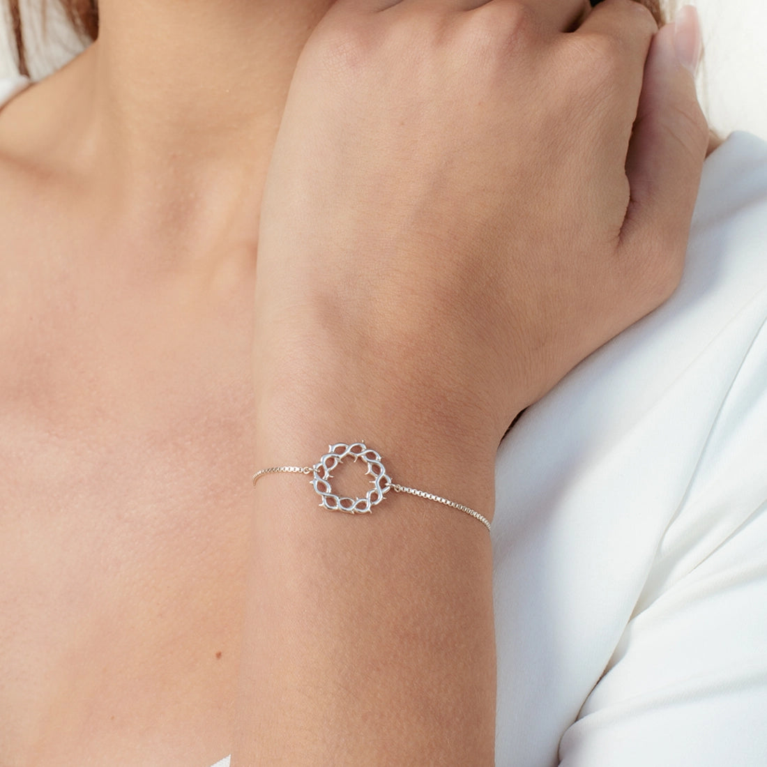 Crown of Thorns Bracelet-Silver