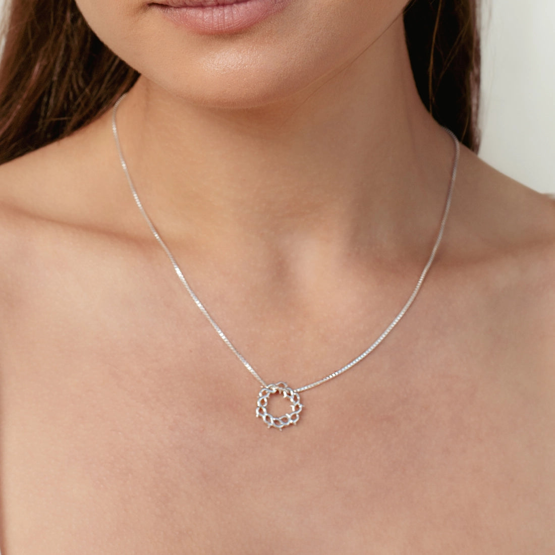 Crown of Thorns Necklace- Silver