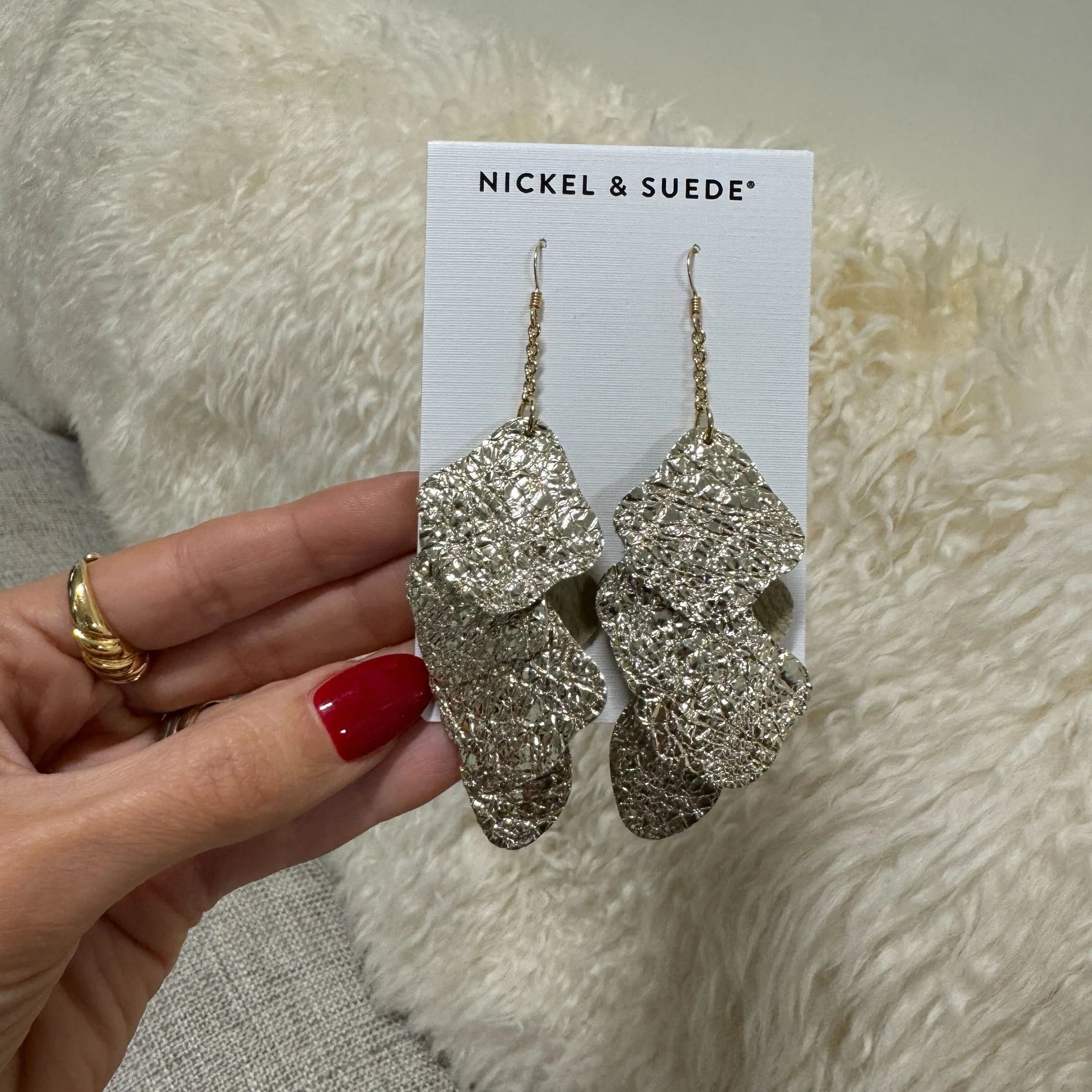 Crushed Gold Florence Earrings