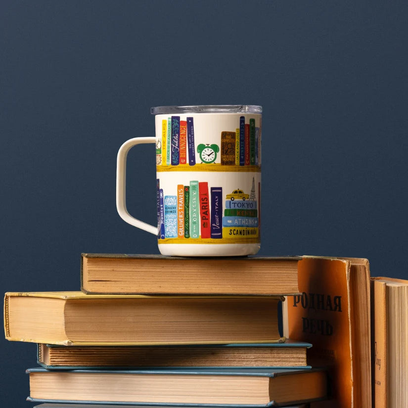 Corkcicle & Rifle Paper 16oz Classic Coffee Mug / Book Club