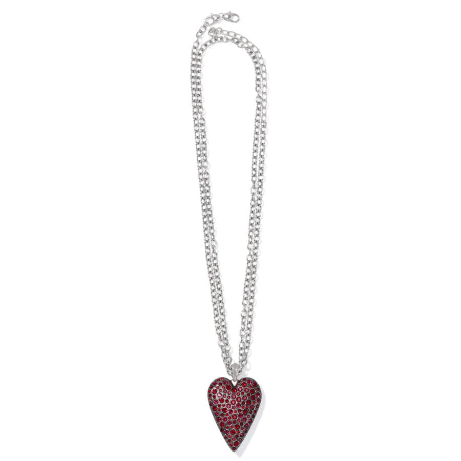 Glisten Heart Convertible Necklace- Red