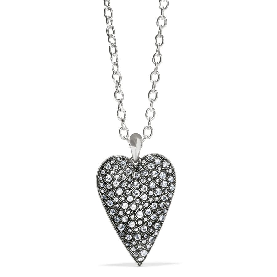 Glisten Heart Convertible Necklace- Silver