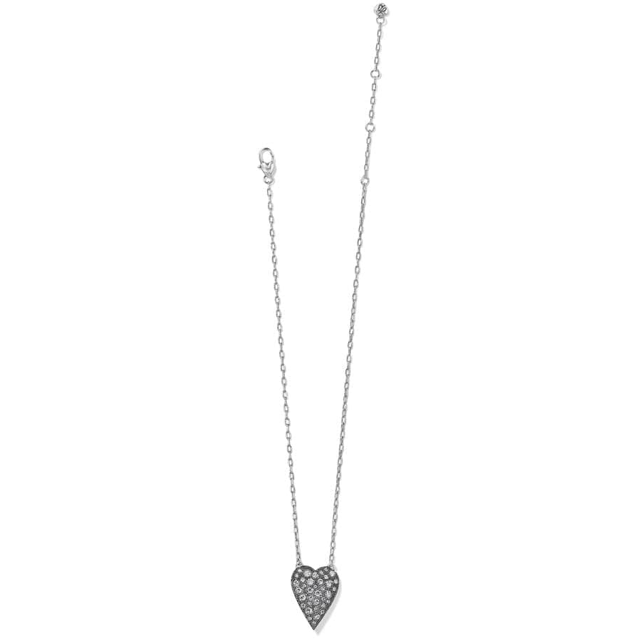 Glisten Heart Petite Necklace-Silver