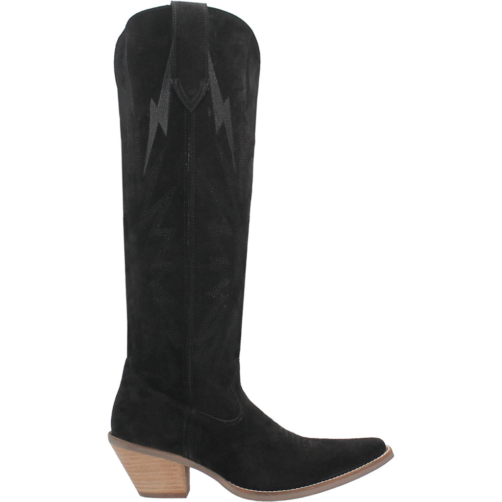 Thunder Road Black Suede Leather Boots by Dingo