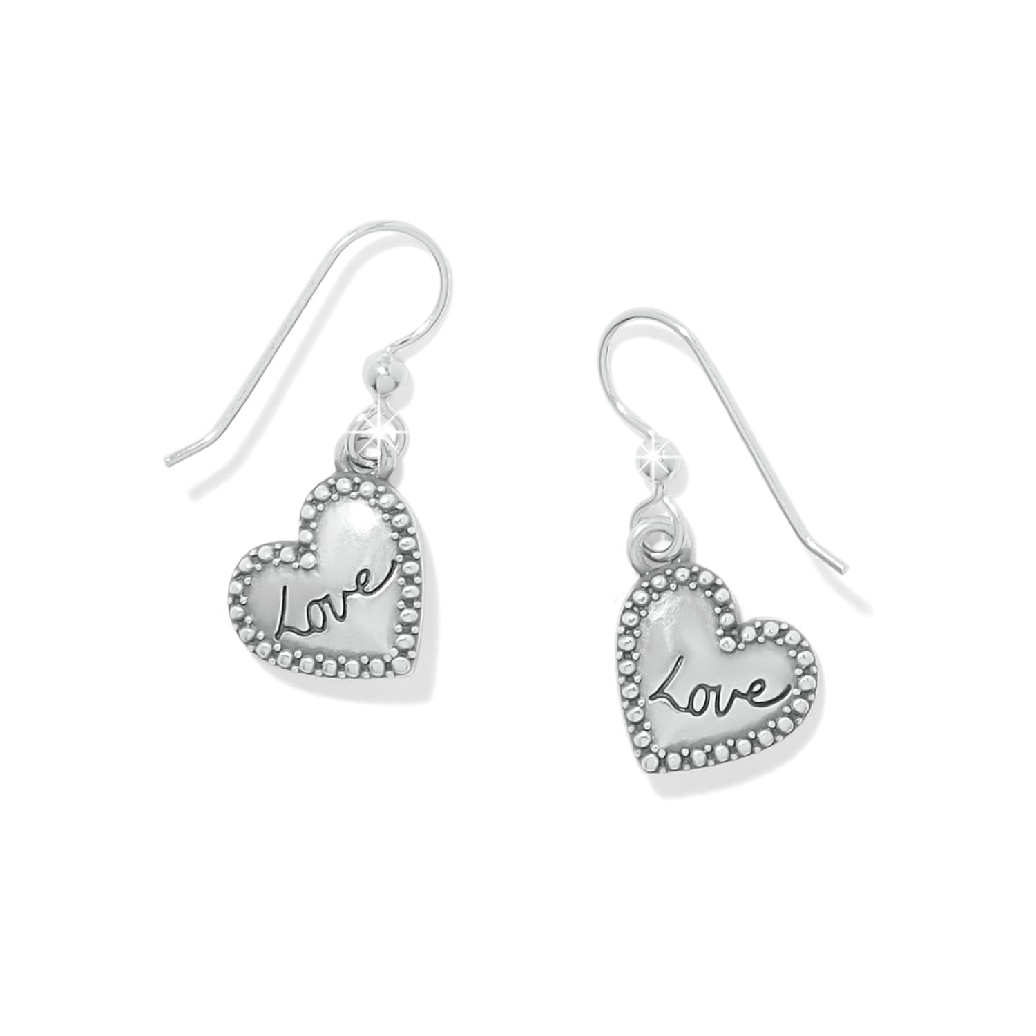 One Heart French Wire Earrings