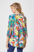 Multi Color Abstract Lizzy Top
