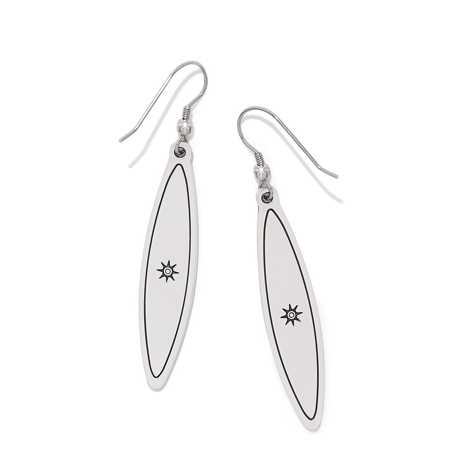 Mosaic Long French Wire Earrings