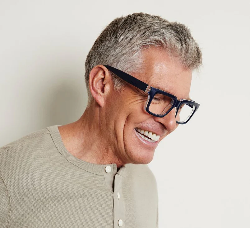 Louie Dark Navy Check- Peepers Reading Glasses