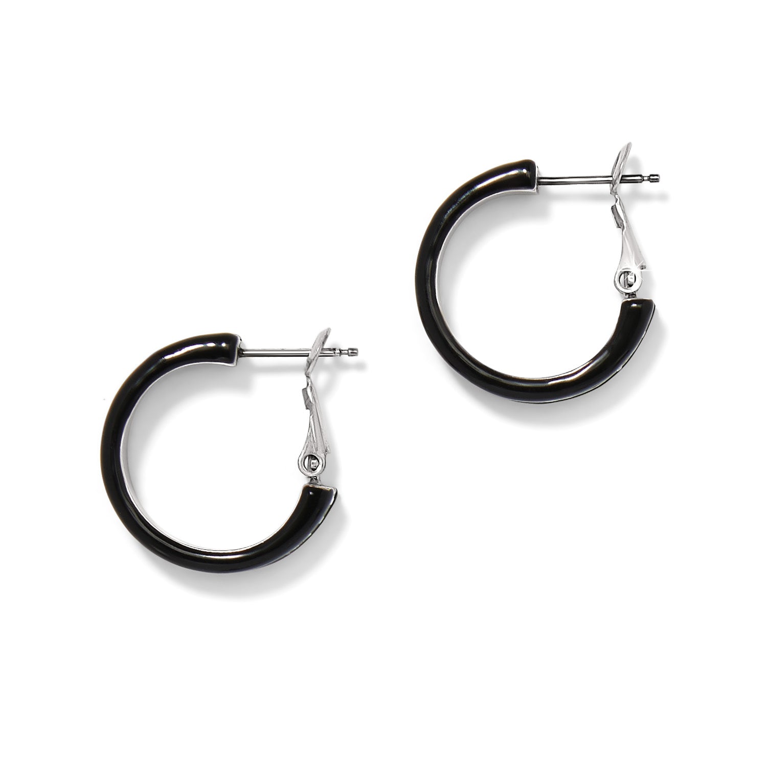 Meridian Hoop Earrings/Silver-Black