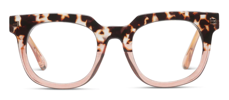 Showbiz Gray Tortoise Pink - Peepers Reading Glasses