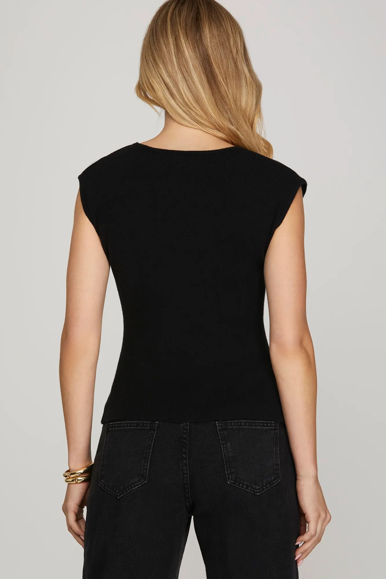 Black Classic Knit Shell