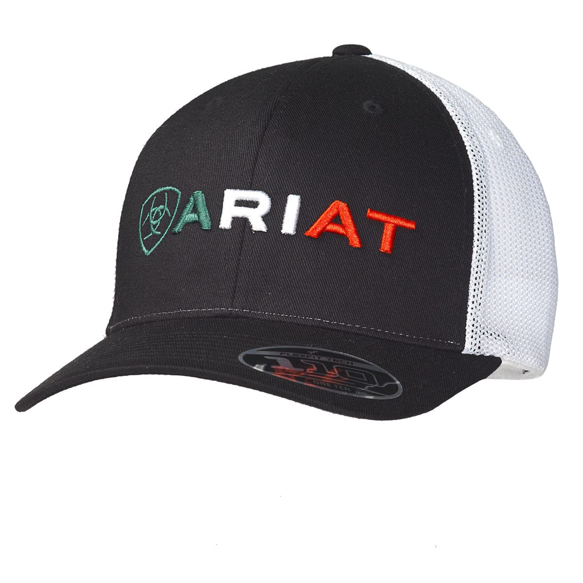 Ariat Men's Mexican Flag Black Ball Cap