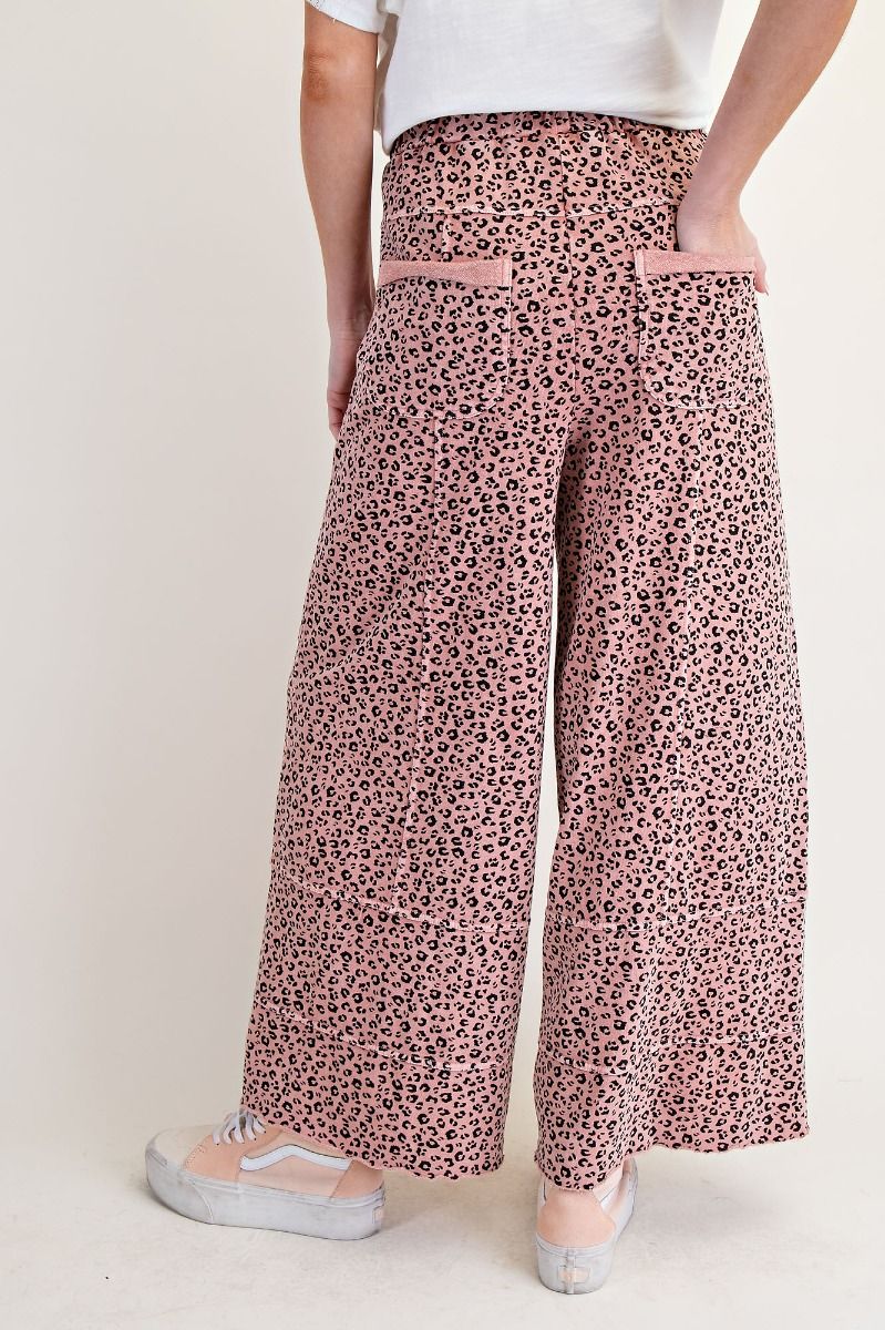 Antique Rose Leopard Print  Lounge Pants