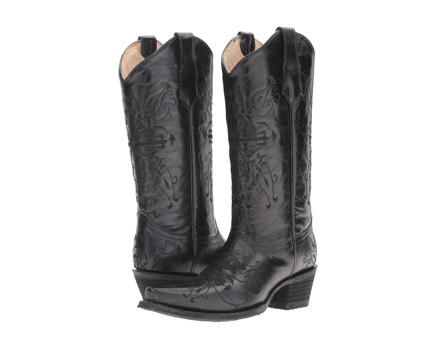 Black Embroidered Ladies Boots by Circle G