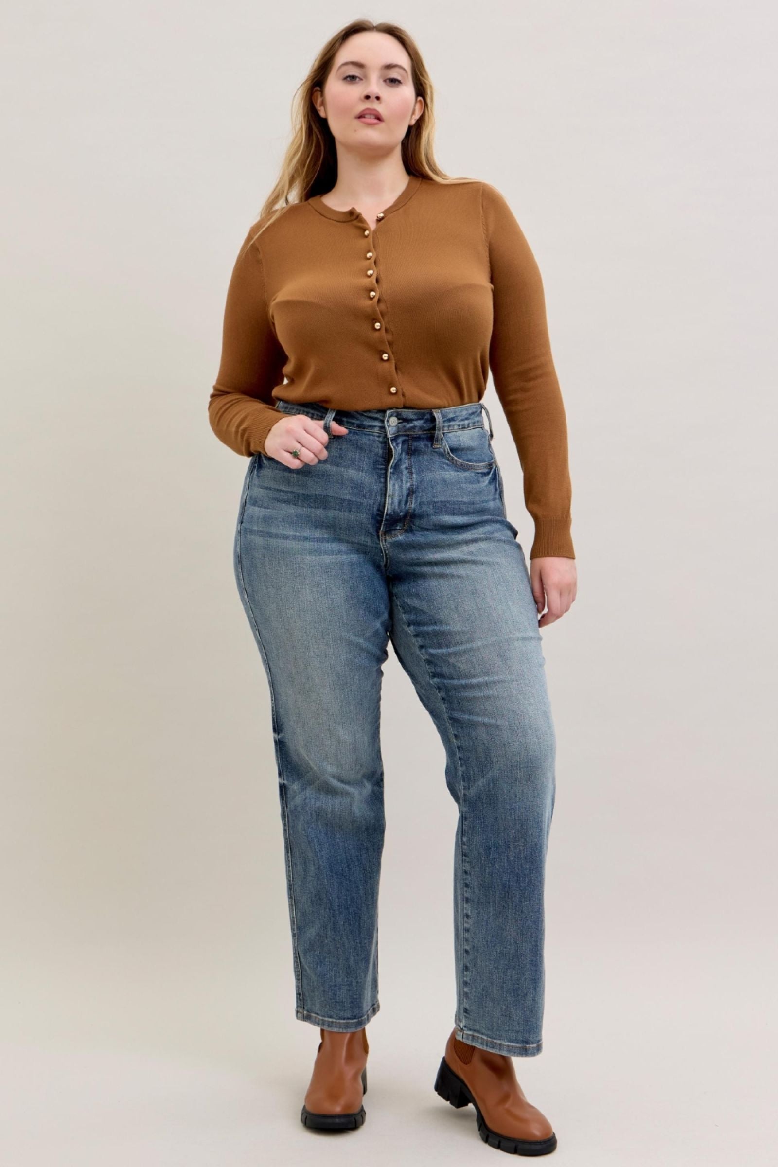 Judy Blue Tummy Control Straight Leg Jeans