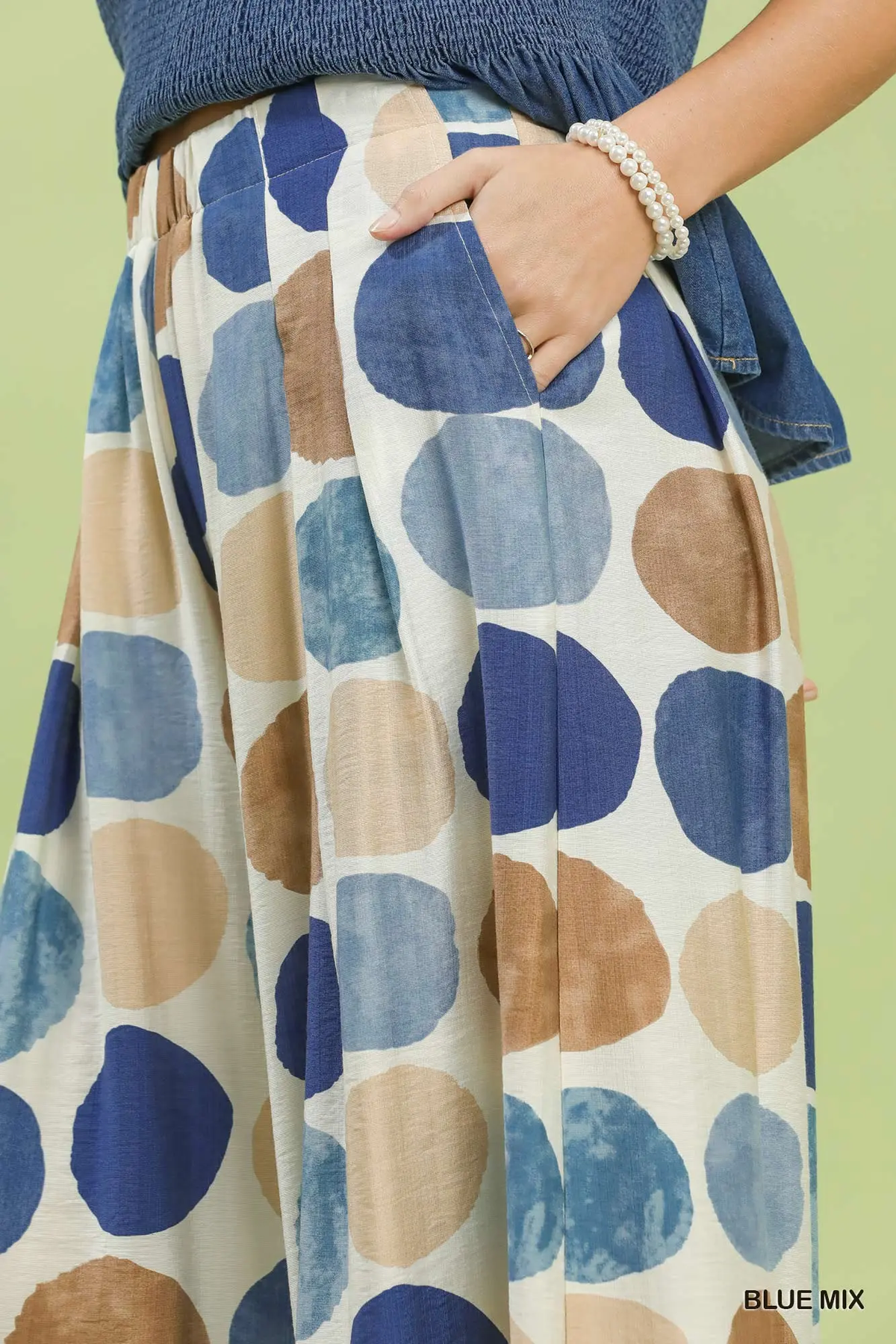 Painted Dot Wide Leg Pants 💙
